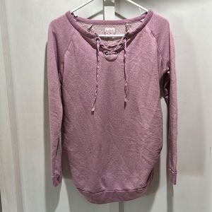 Maternity sweatshirt with tie detail. Size Medium.